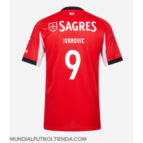 Camiseta Benfica Franjo Ivanovic #9 Primera Equipación Replica 2025-26 mangas cortas